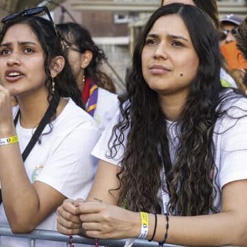Jóvenes en la visita del Papa a España