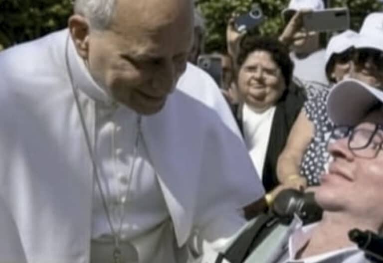 Encuentro de Andrés Marcio con el Papa