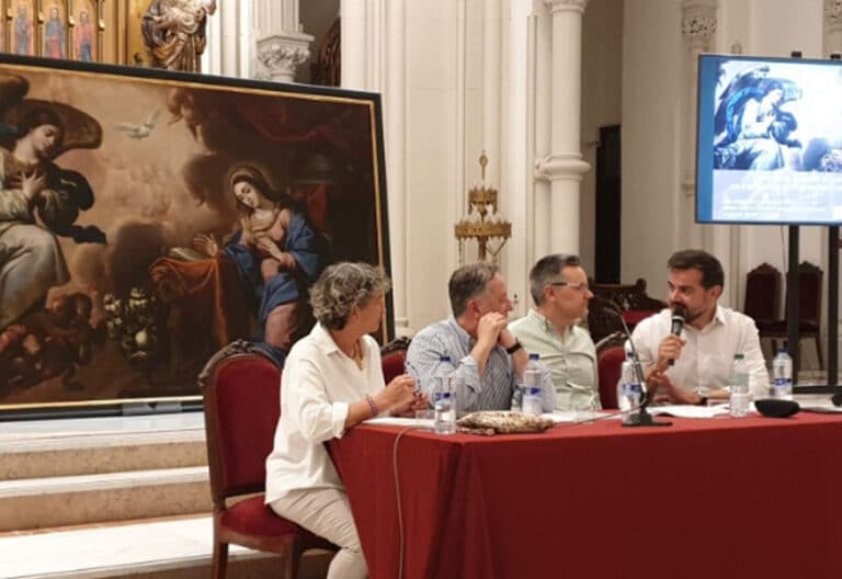 La congregación de los Redentoristas ha restaurado una deteriorada pintura barroca de Francisco de Solís: La Anunciación.