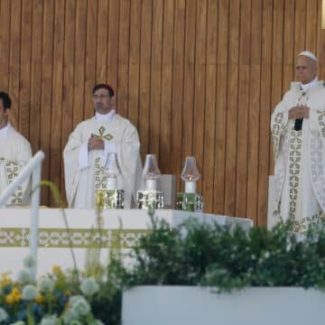 Misa de Corpus Christi oficiada por el papa LeÛn XIV en Cibeles