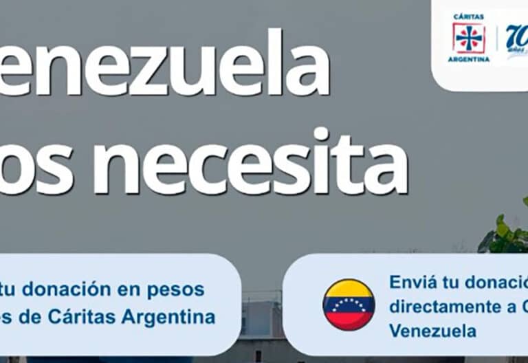 Cáritas Argentina ayuda a su par de Venezuela