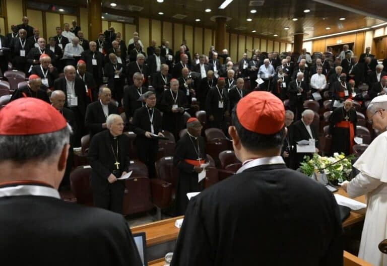 León XIV, durante el consistorio de junio de 2026. Foto: Vatican Media