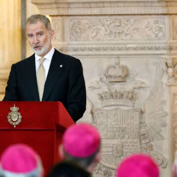 Felipe VI en su discurso ante León XIV