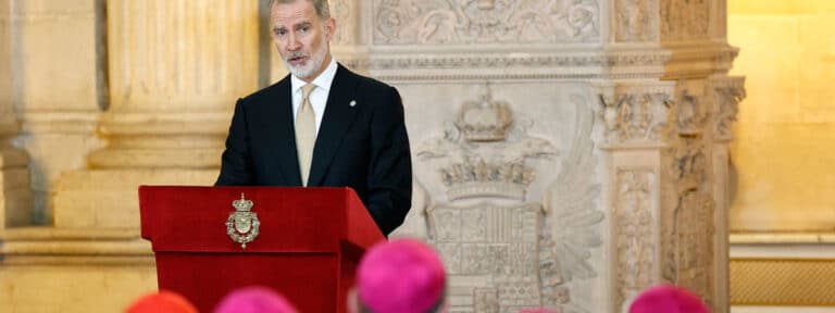 Felipe VI en su discurso ante León XIV