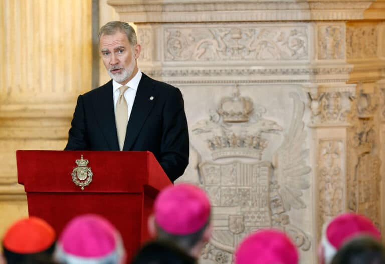 Felipe VI en su discurso ante León XIV