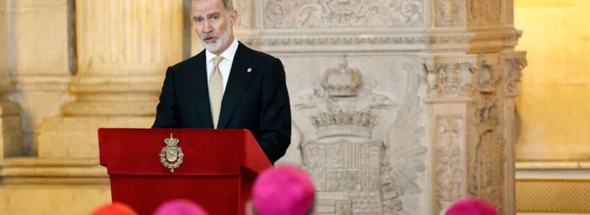 Felipe VI en su discurso ante León XIV