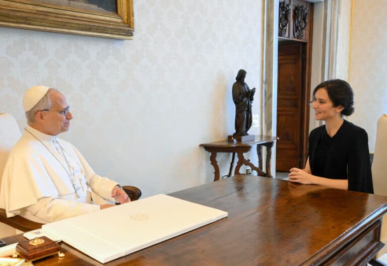 Isabel Díaz Ayuso, con el papa León XIV