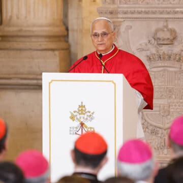 León XIV, en su discurso en el Palacio Real