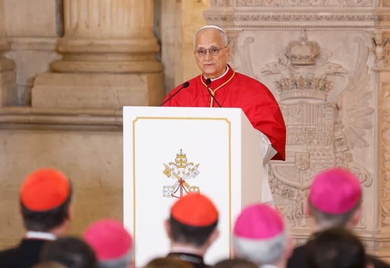 León XIV, en su discurso en el Palacio Real