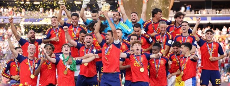 La selección española, tras su triunfo en el Mundial. Foto: FIFA Media Hub