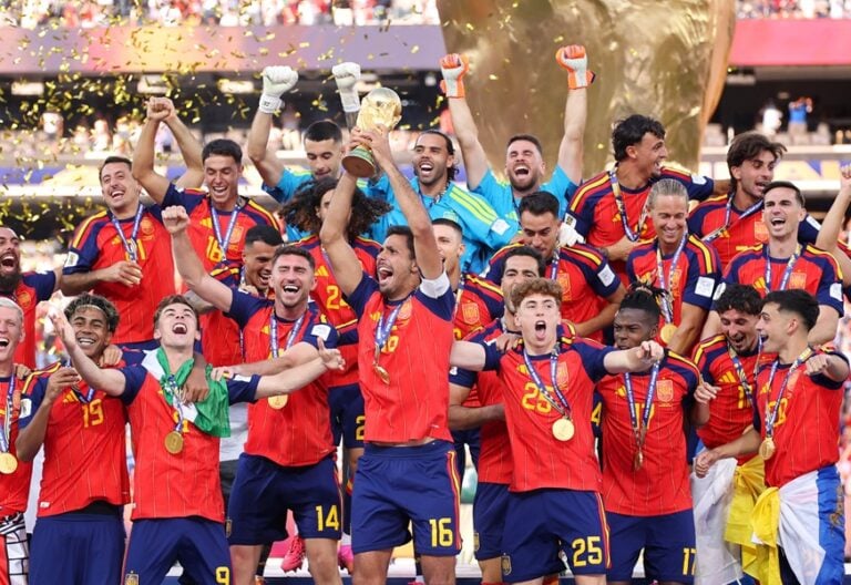 La selección española, tras su triunfo en el Mundial. Foto: FIFA Media Hub