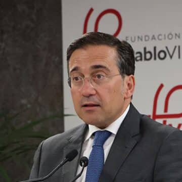 José Manuel Albares, en la Escuela de Verano de la Fundación Pablo VI. Foto: CEE