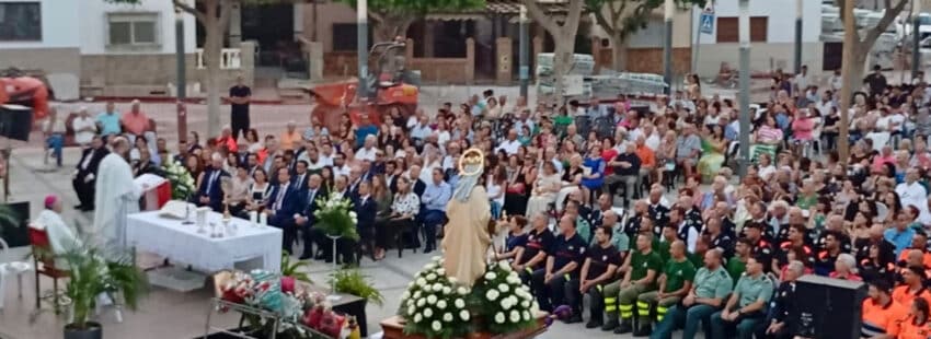 Misa en Los Gallardos, tras el incendio