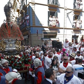 Procesión de san Fermín 2026 en Pamplona. Foto: Efe