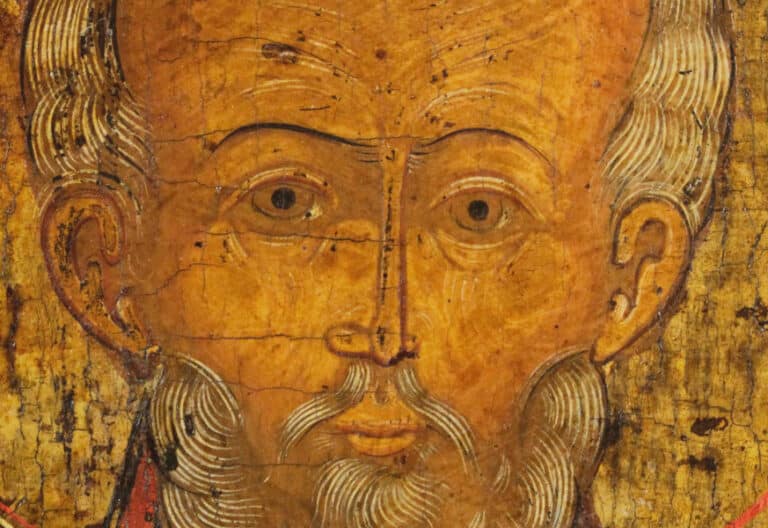 Icono de san Nicolás para ilustrar la pregunta de si existió santa Claus.