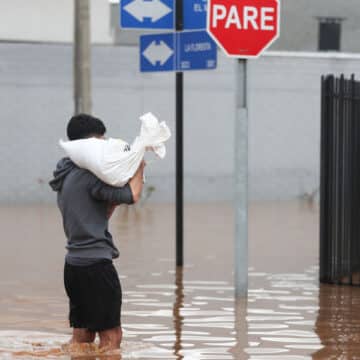 Un barrio de La Serena (Chile) inundado tras el temporal
