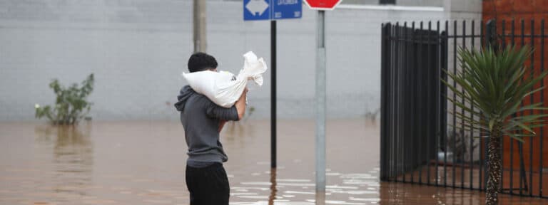 Un barrio de La Serena (Chile) inundado tras el temporal
