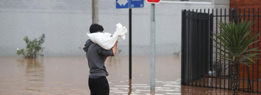 Un barrio de La Serena (Chile) inundado tras el temporal