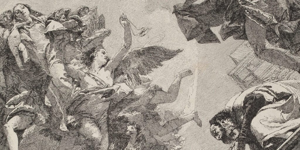 Cuándo se celebra la Virgen del Carmen. En esta ilustración de Giovanni Domenico Tiepolo (1759),