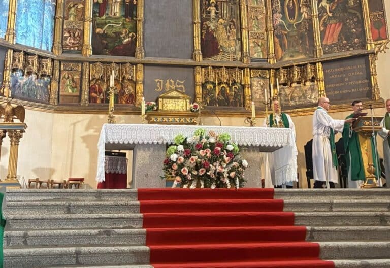 El cardenal José Cobo, en Robledo de Chavela. Foto: VN