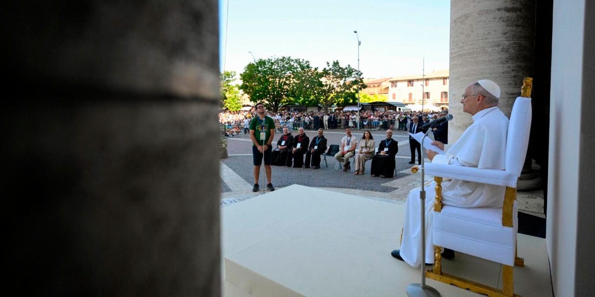 León XIV, en la JMJ franciscana en Asís