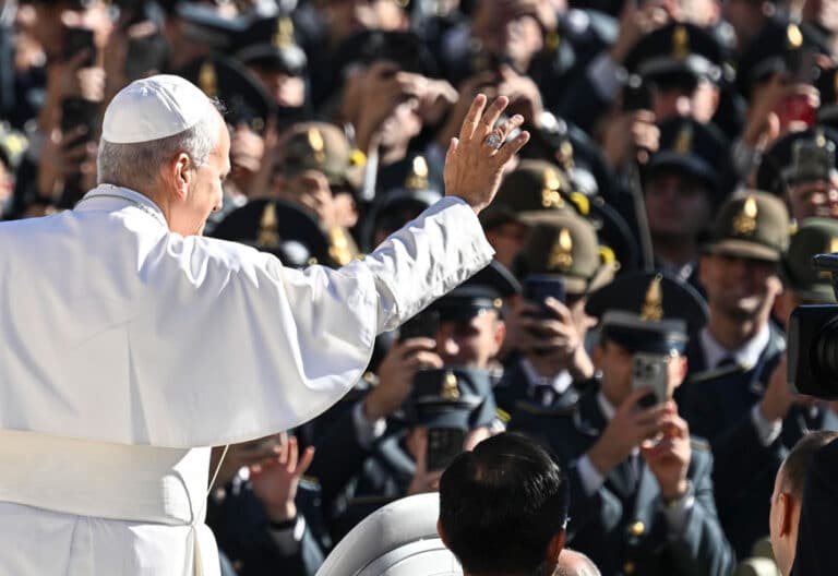 El papa León XIV, en la audiencia general