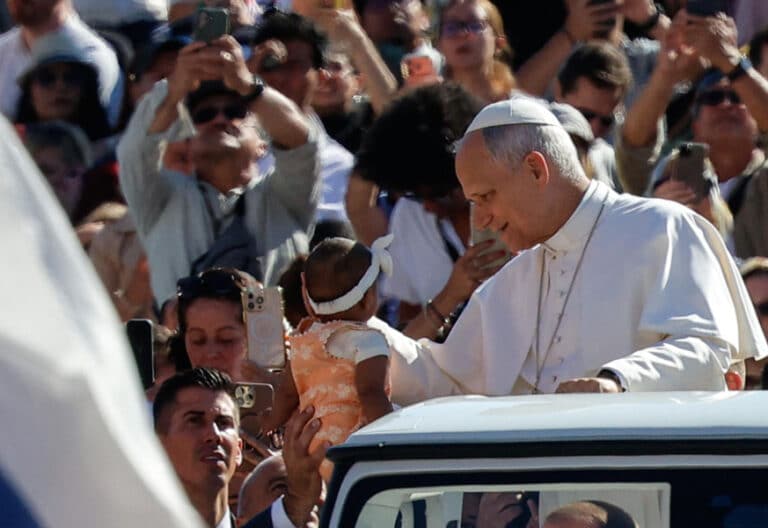 El papa León XIV en la audiencia general