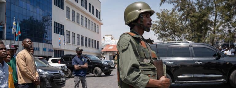 Militares en Goma, capital de Kivu Norte, en RD Congo