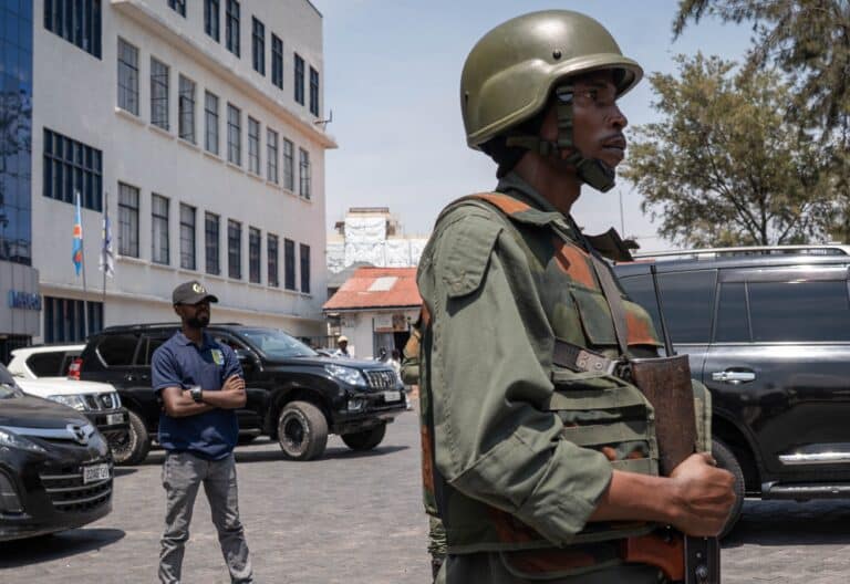 Militares en Goma, capital de Kivu Norte, en RD Congo