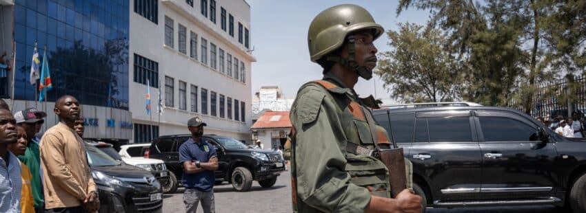Militares en Goma, capital de Kivu Norte, en RD Congo