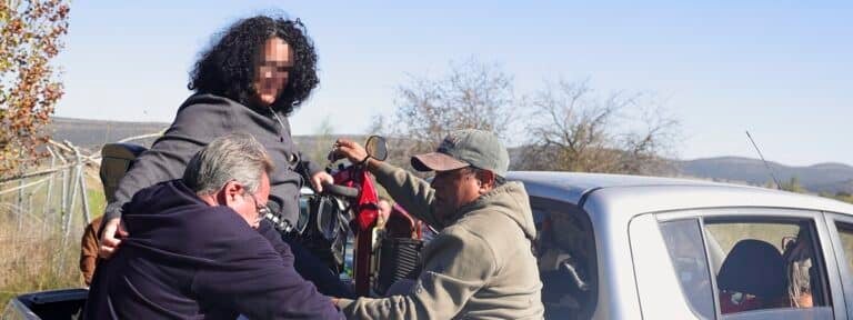 Supervivientes del accidente ferroviario de Urda. Foto: Efe