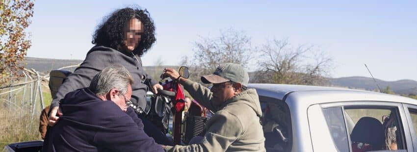Supervivientes del accidente ferroviario de Urda. Foto: Efe