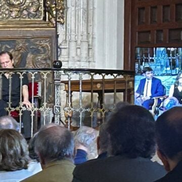 El cardenal José Cobo, en la Delegación de Cultura. Foto: VN