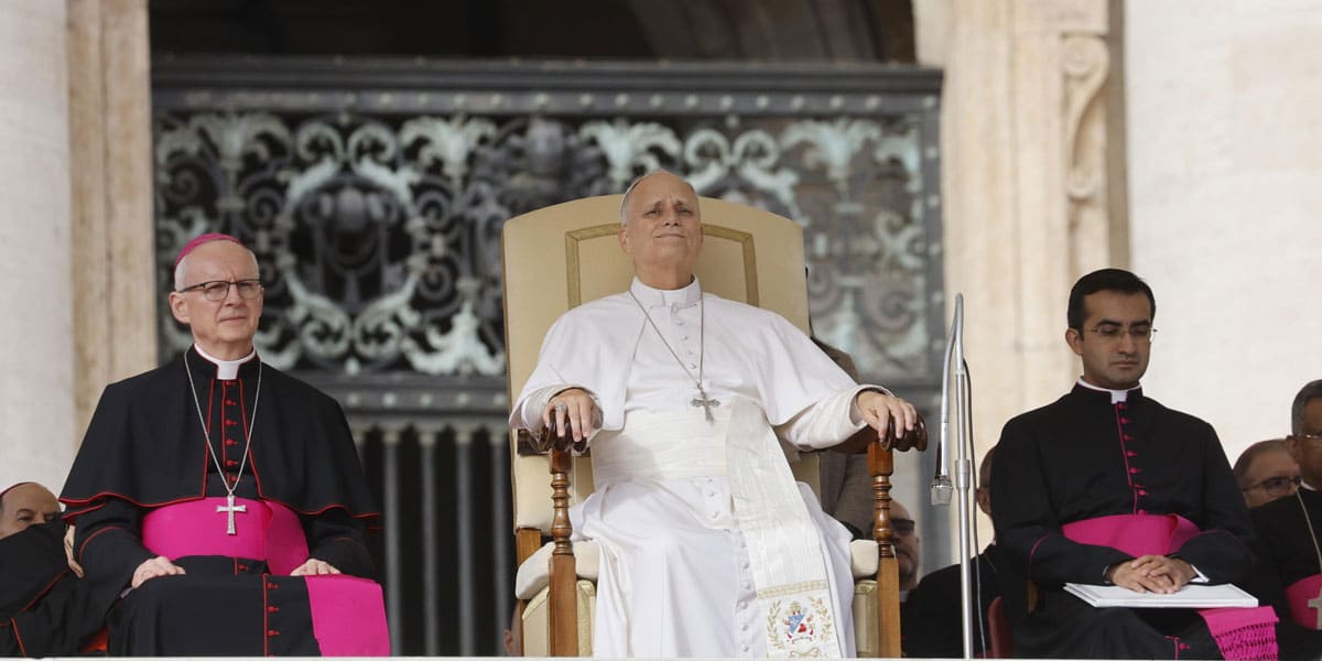 El papa León XIV, en la audiencia general